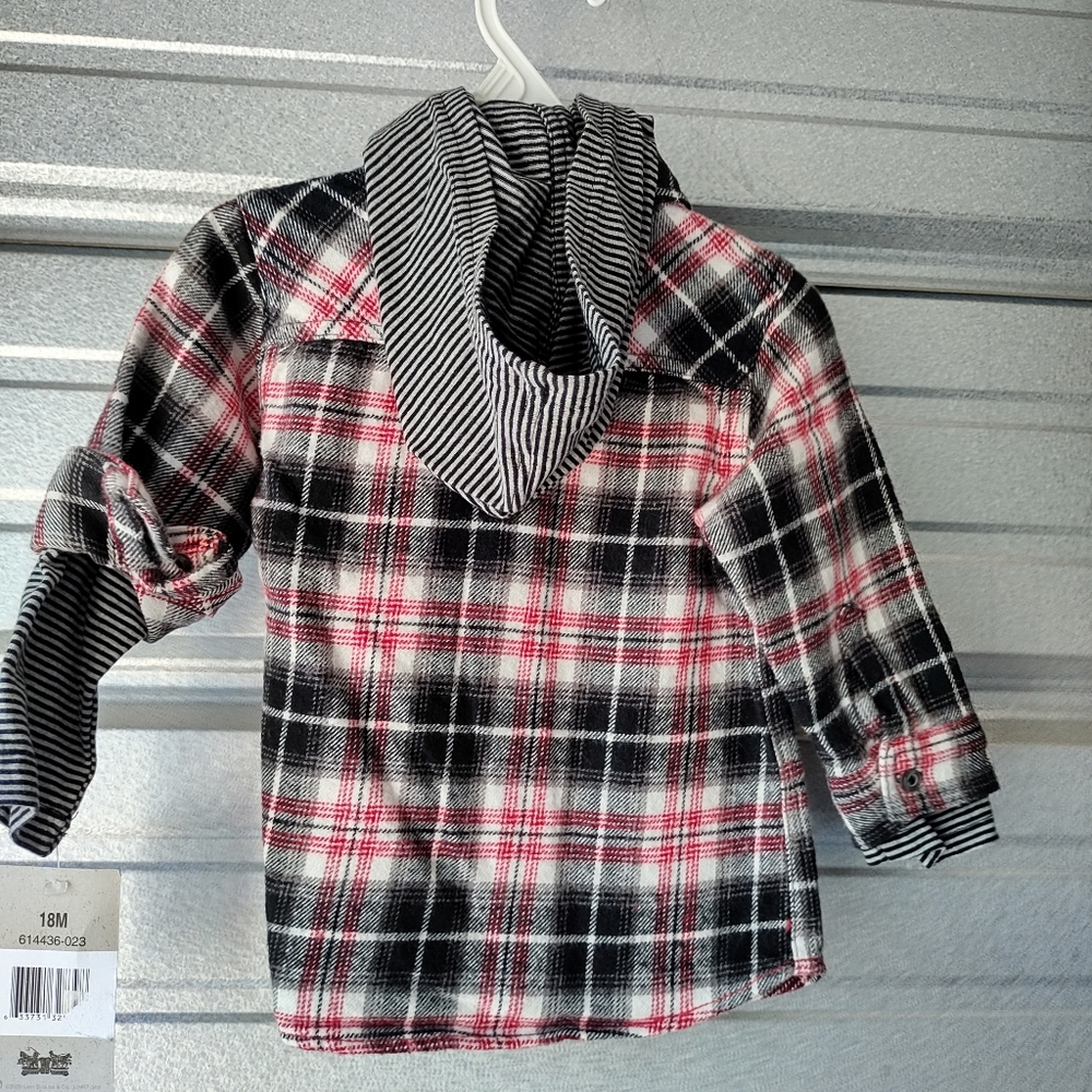 Infants Levi's hooded flannel size 18 months - Picture 2 of 2